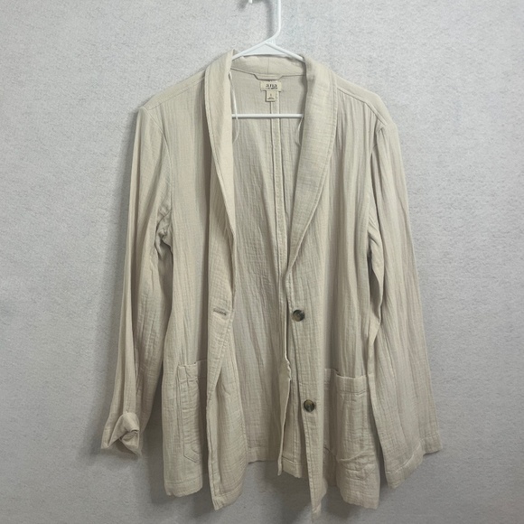 a.n.a Jackets & Blazers - a.n.a A New Approach Cream Lightweight Blazer Jacket L